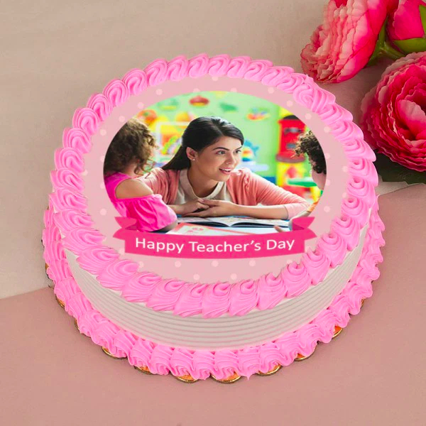  Teachers Day Photo Cake