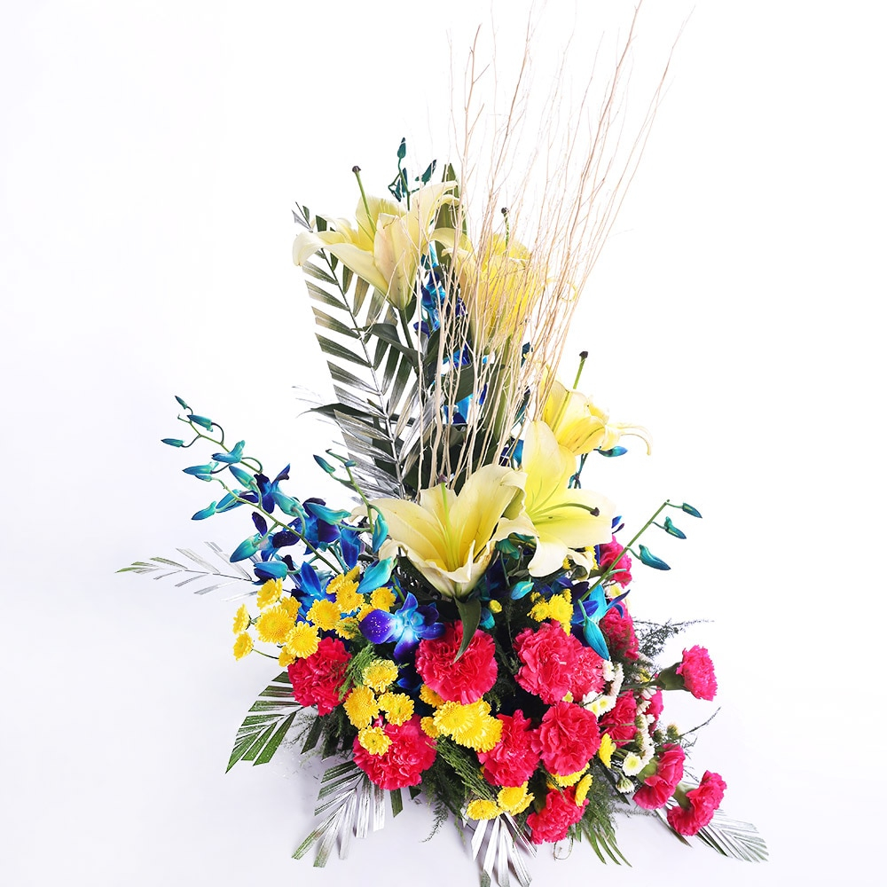  Arrangement of mix exotic flowers