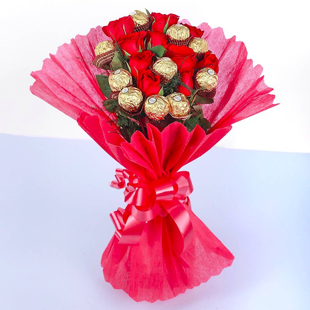 Roses Ferrero Rocher Chocolate Bouquet