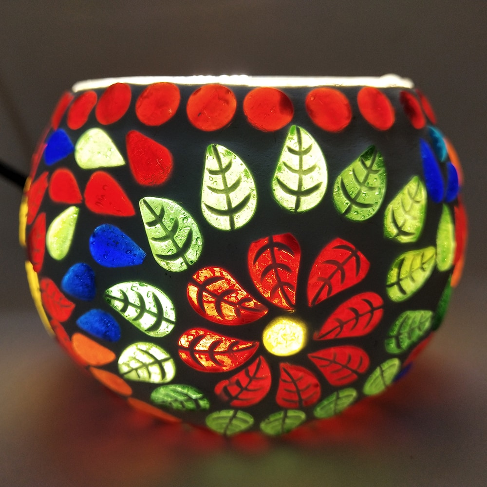  Small Mosaic Glass Lamp