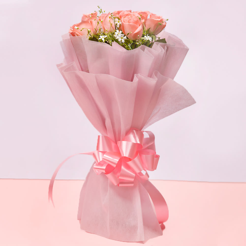  8 Pink Roses