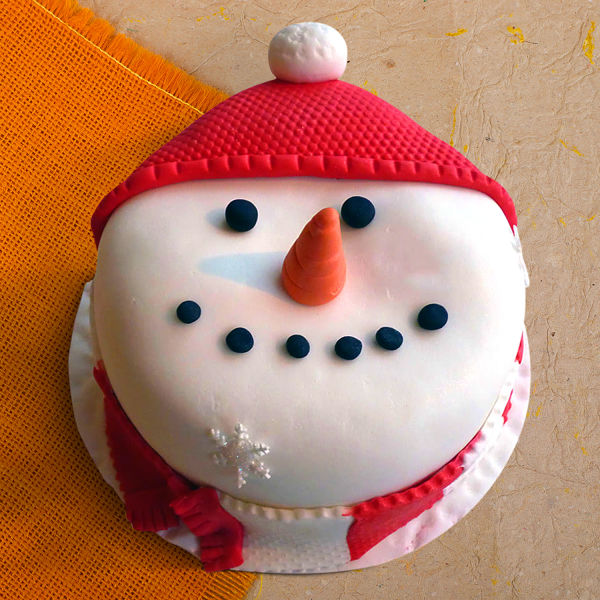  Happy Snowman Cake