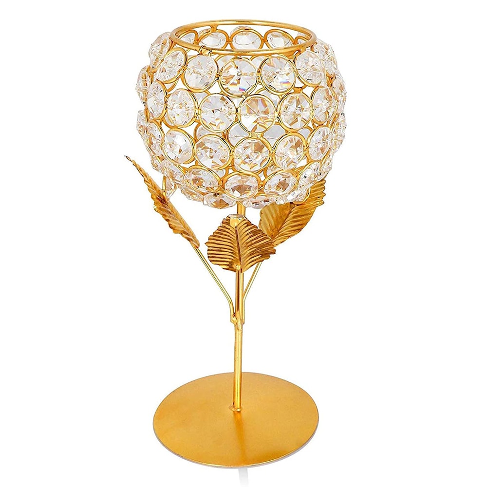  Golden Rose Candle Holder for Home Decor