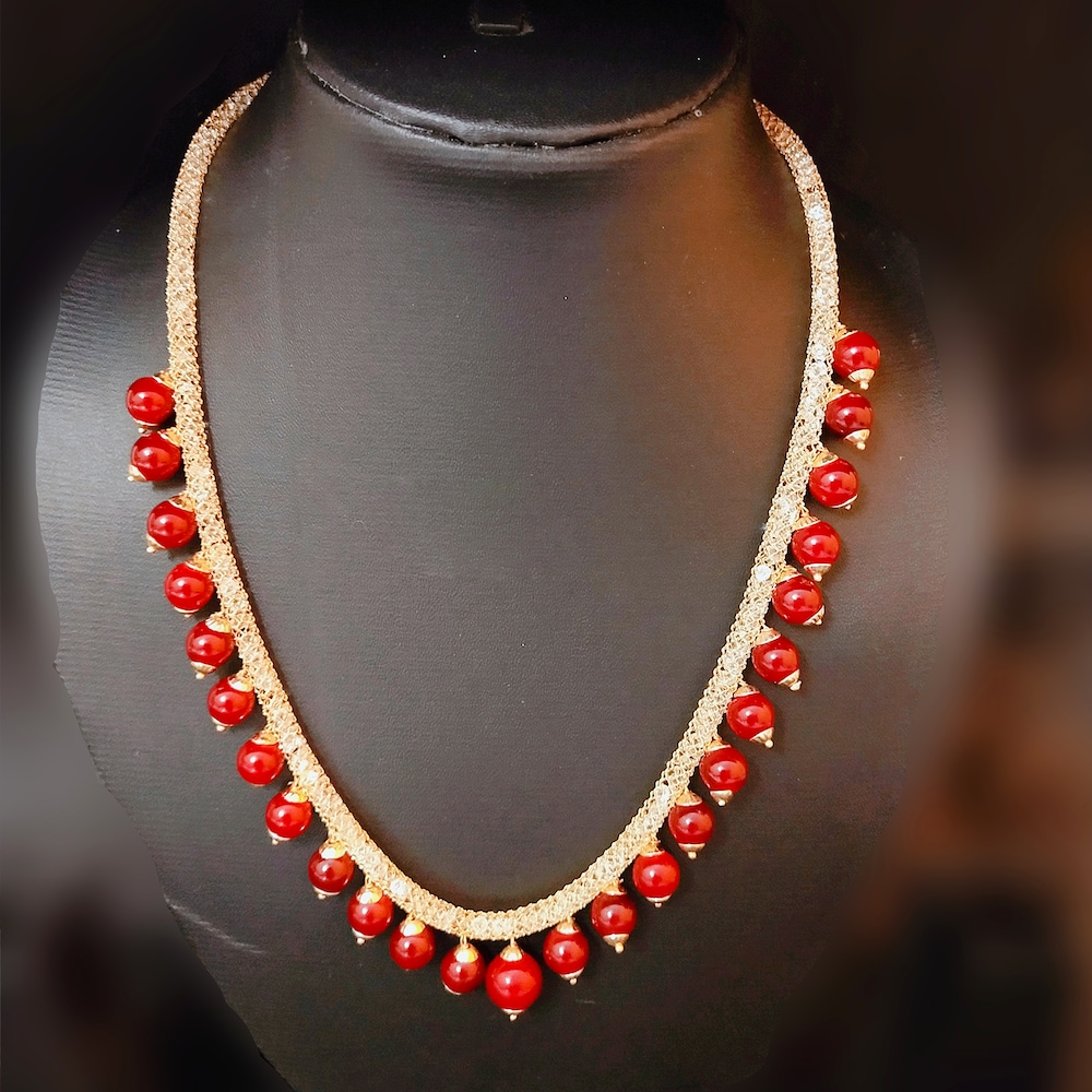  Red Pearl Necklace