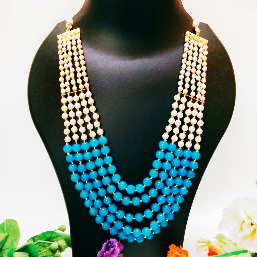  Skyblue Pearl Multilayered Necklace