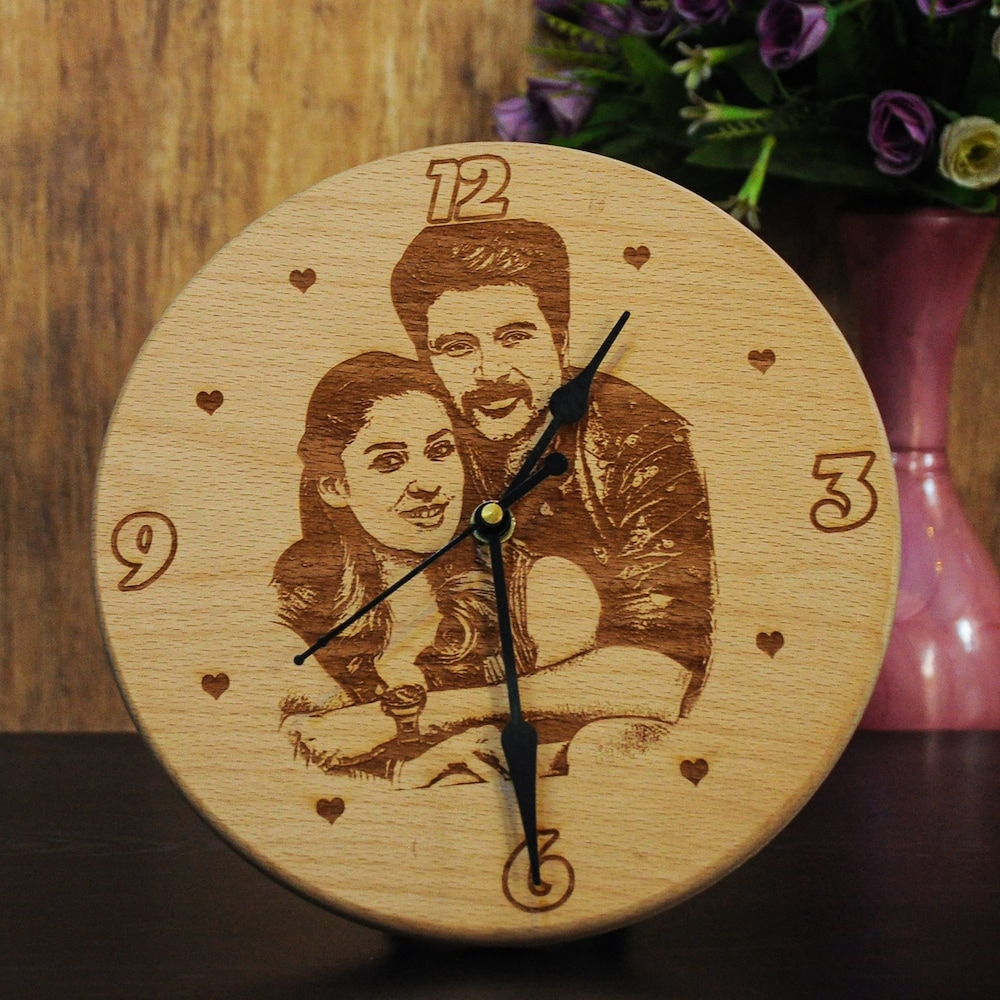  Personalised Wooden Clock