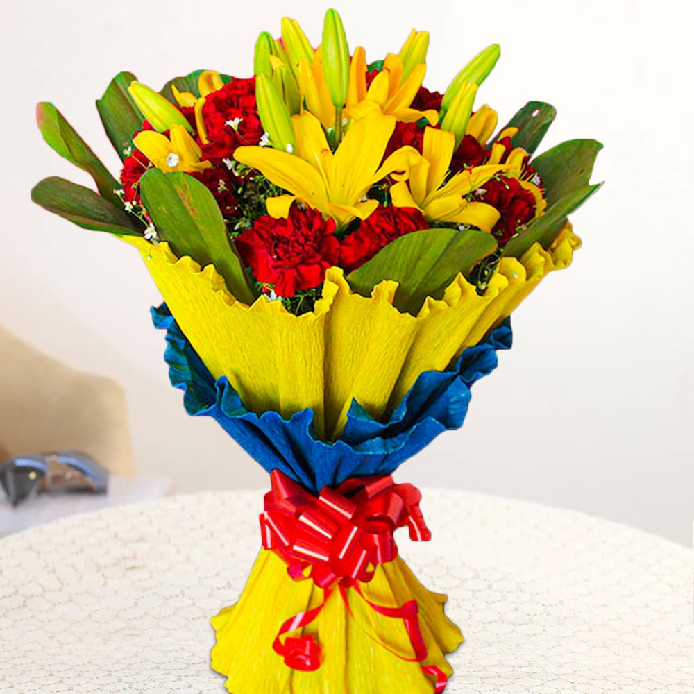 Intrinsic Carnations And Lilies Bouquet