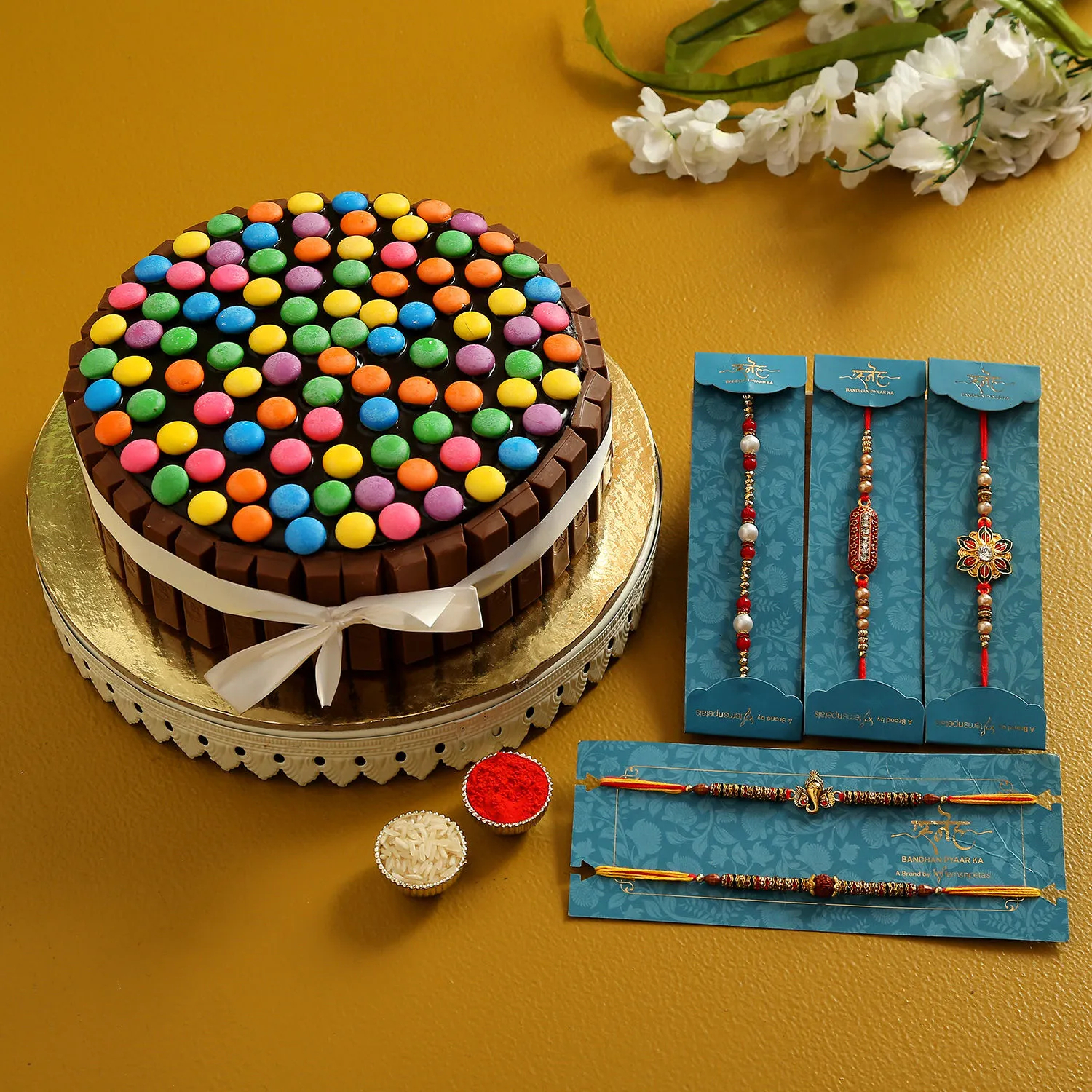  5 Beautiful Rakhis & Kitkat Cake