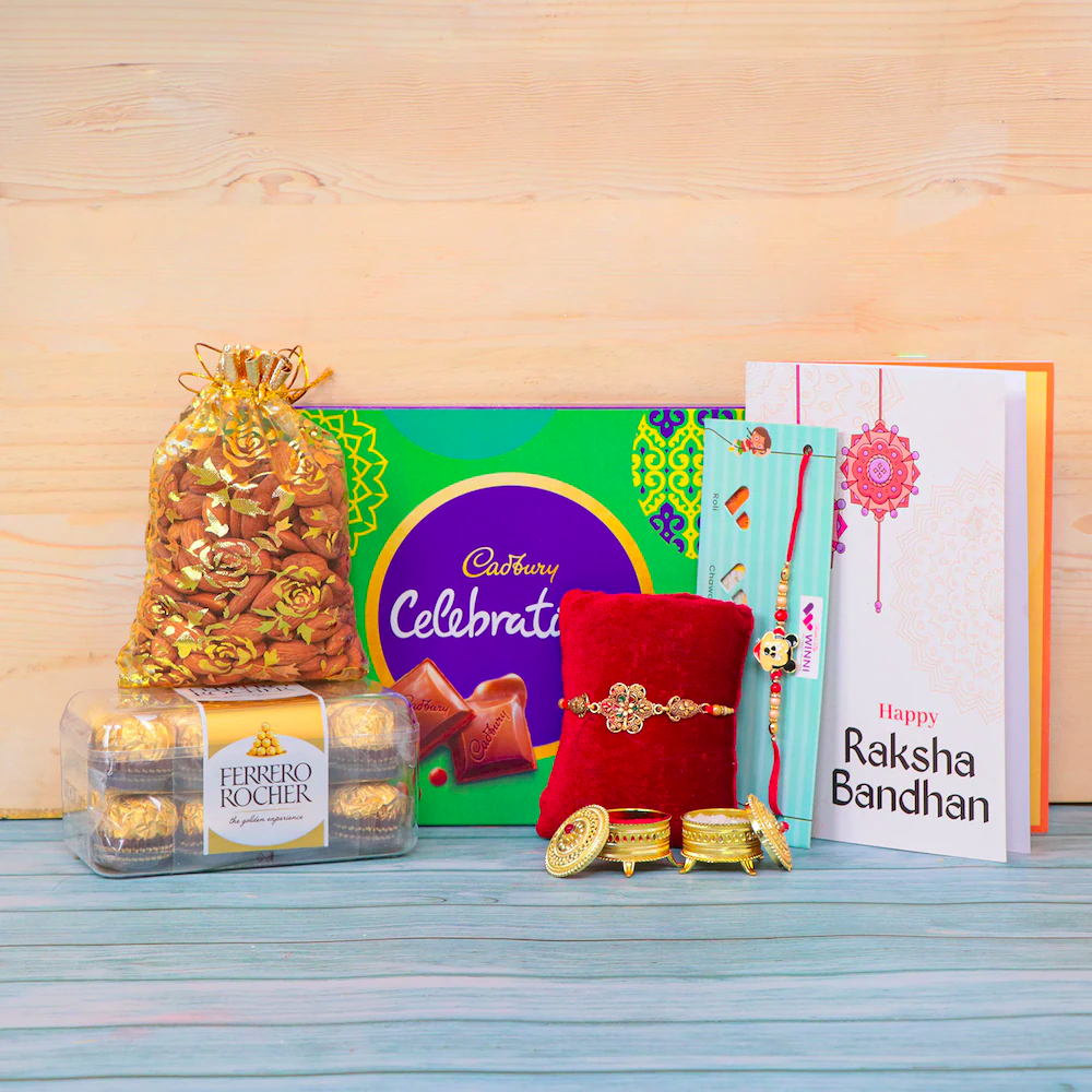  Rochers N Cadbury Celebration Rakhi Hamper With Almond