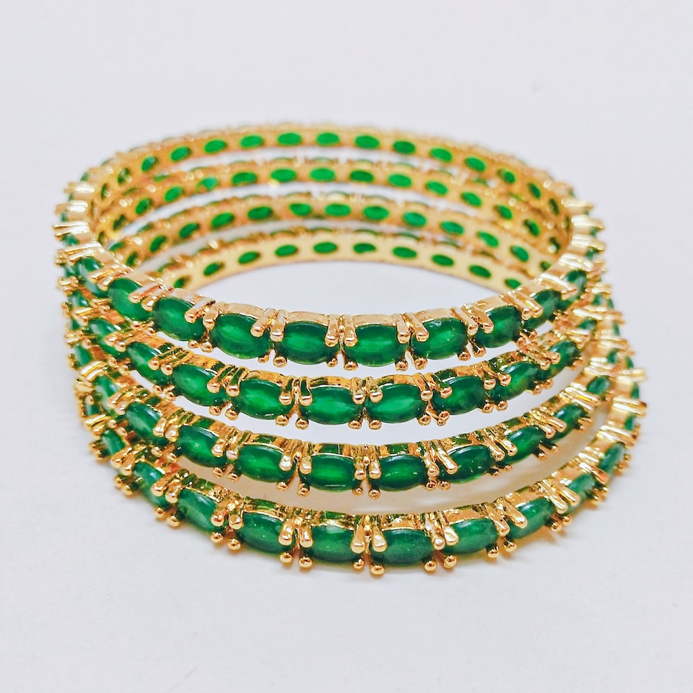  Green Shade Bangles Set