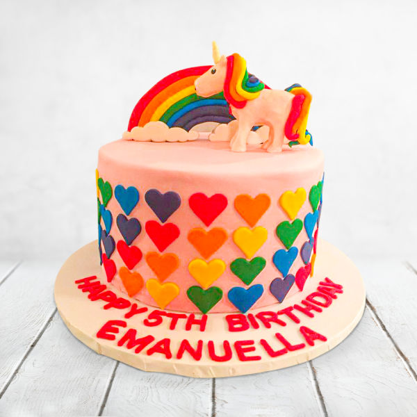  Hearty Birthday Unicorn Cake