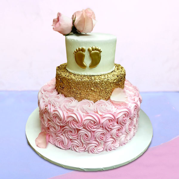  Fondant Strawberry Baby Shower Cake