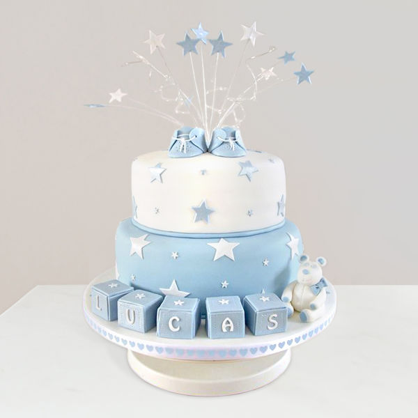  Star Tier Baby Shower Cake