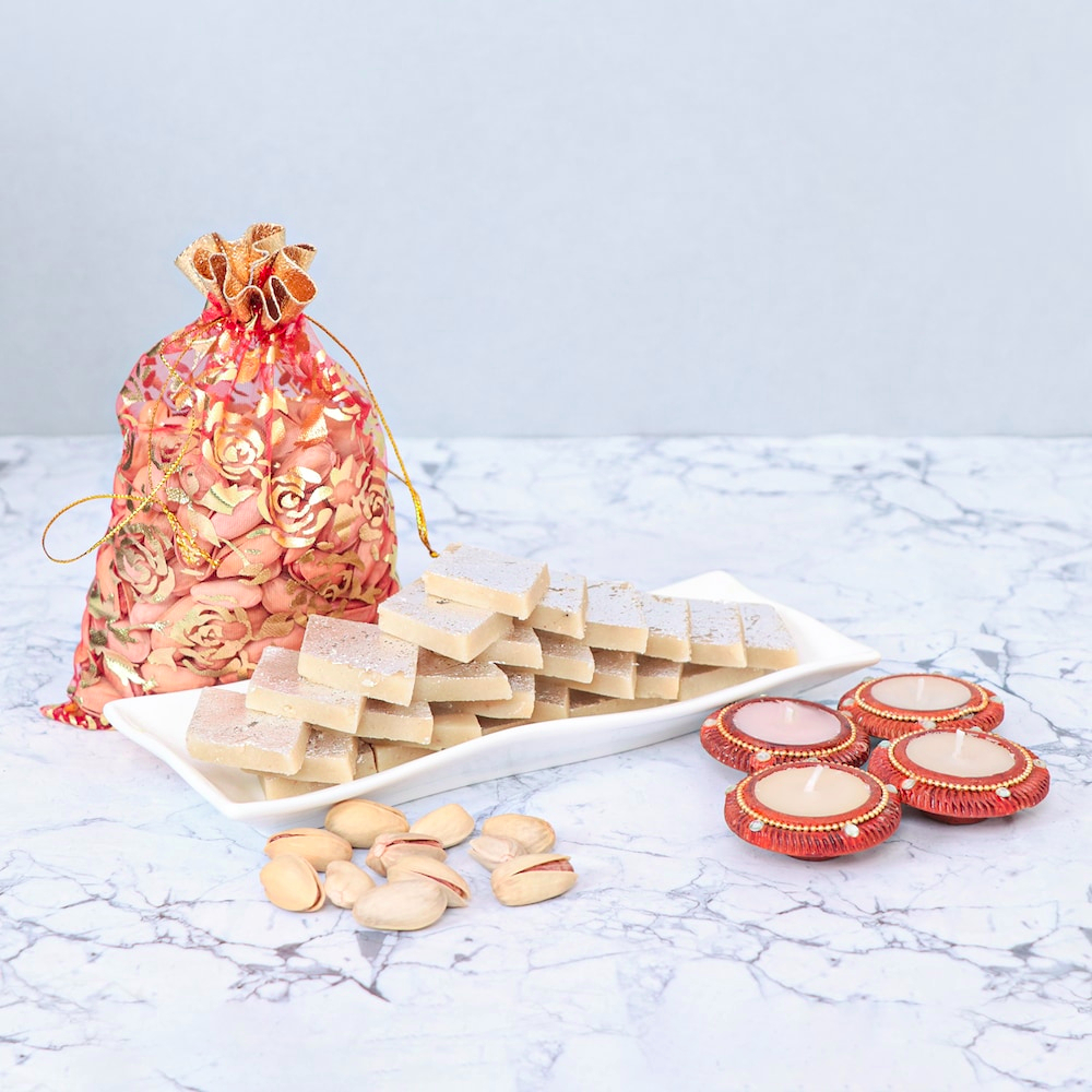  Kaju Katli Charm With Pista Potli