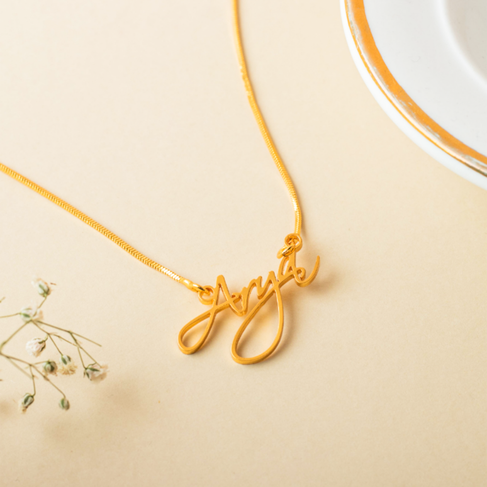  Curlicue Name Necklace