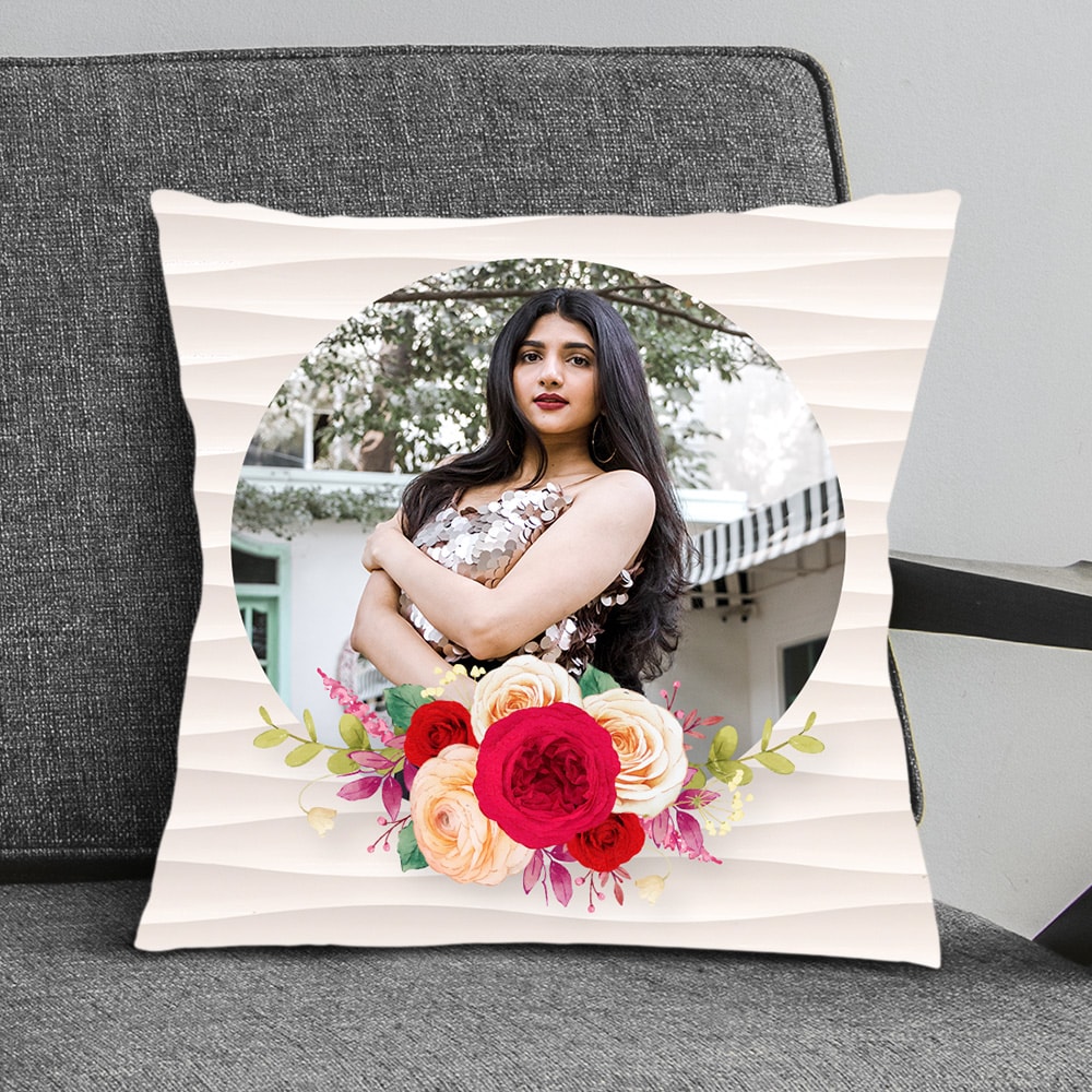  Personalized Floral Girl Cushion