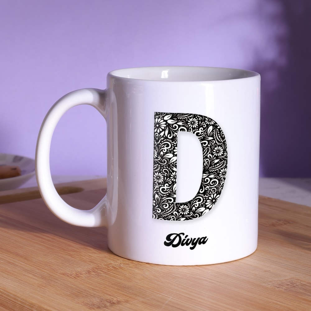  Personalised Initial Coffee Mug