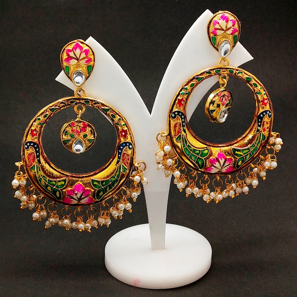  Pink Flower Earring
