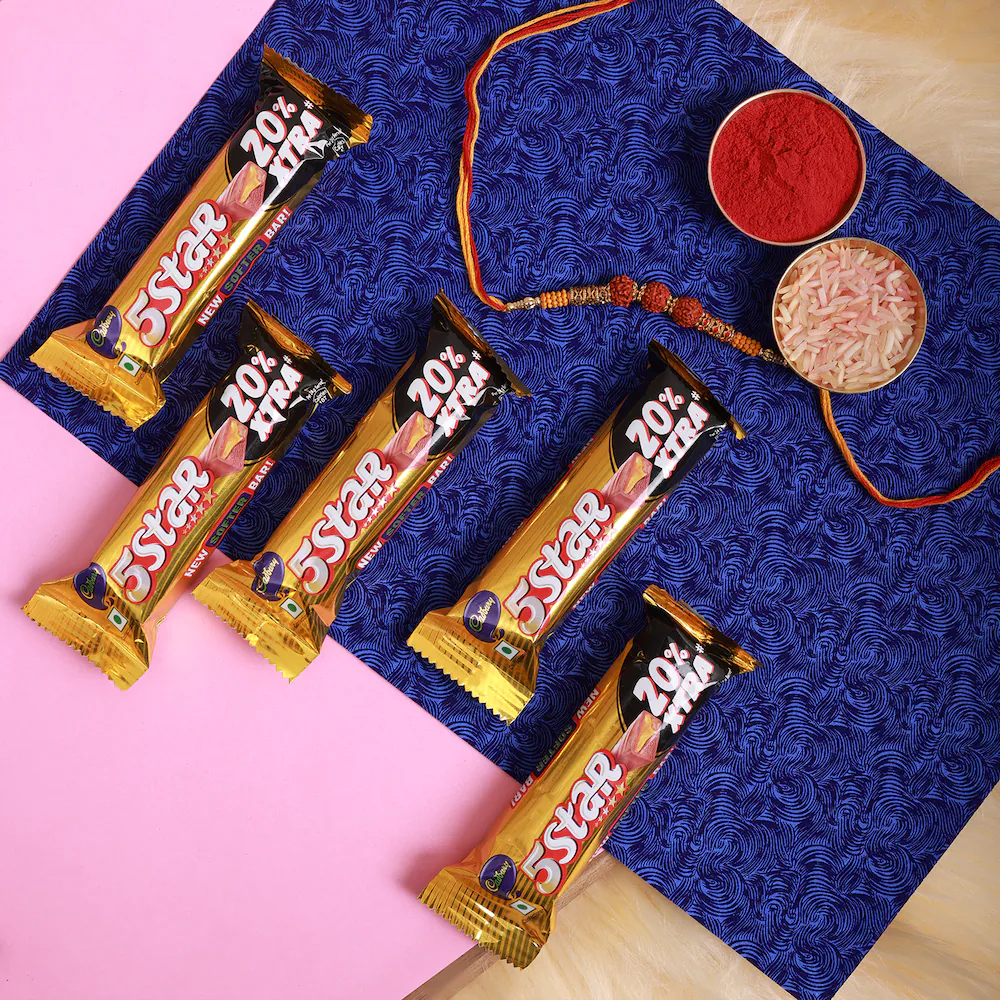 Rudraksh Rakhi With Chocolate Combo