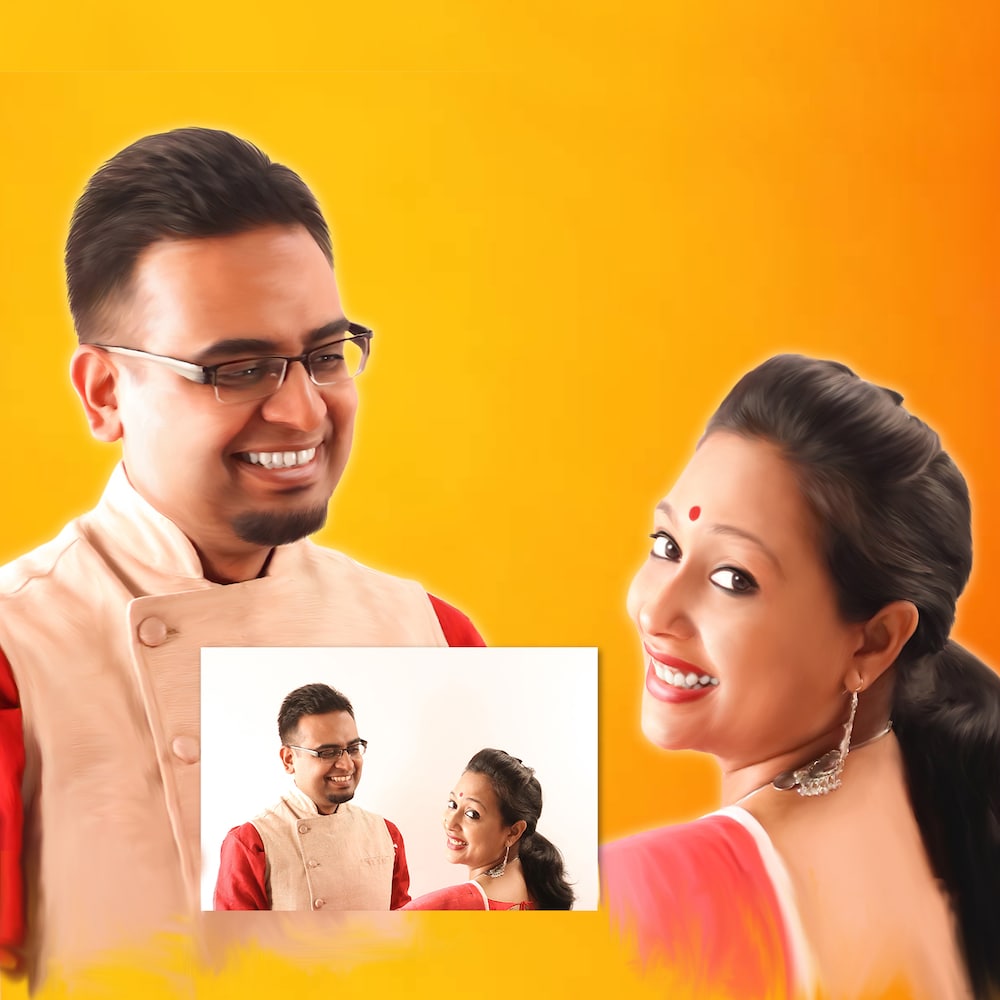  Digital Painting For Couple