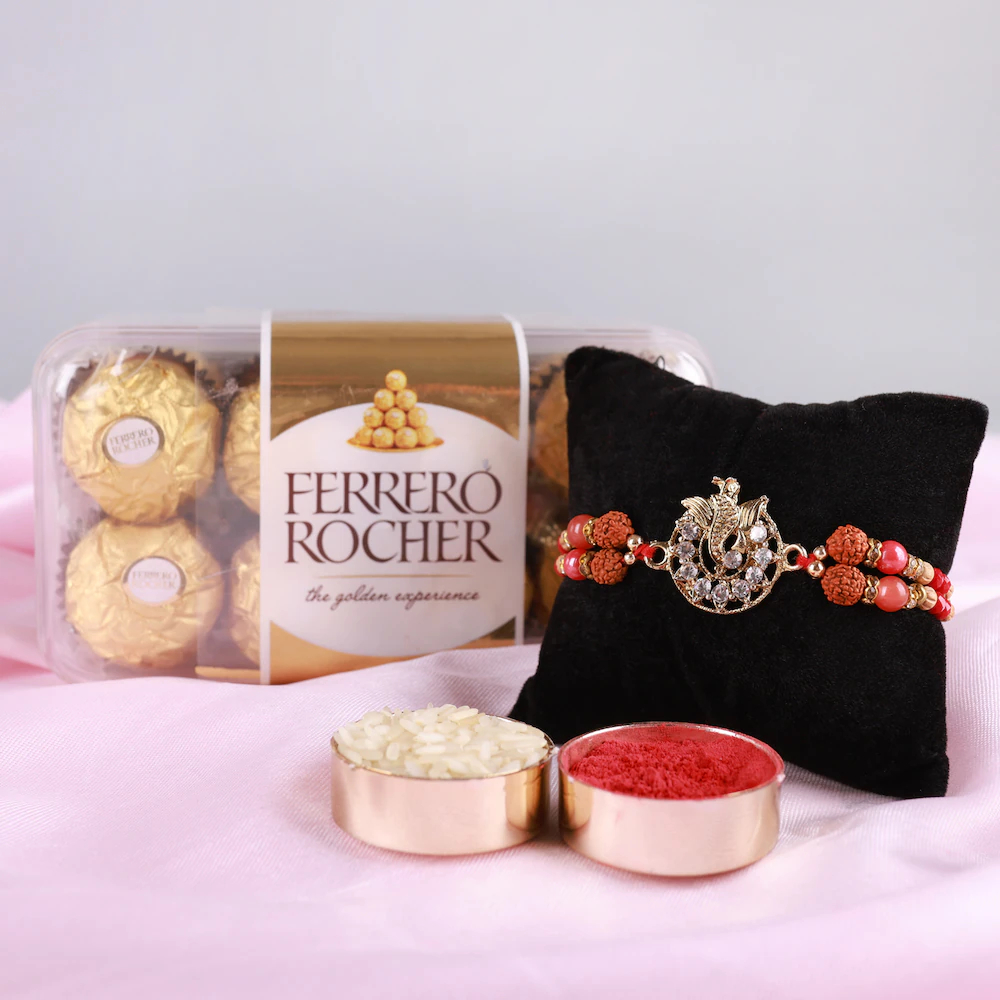  Ganesh Rakhi With Ferrero Rocher Premium Chocolate