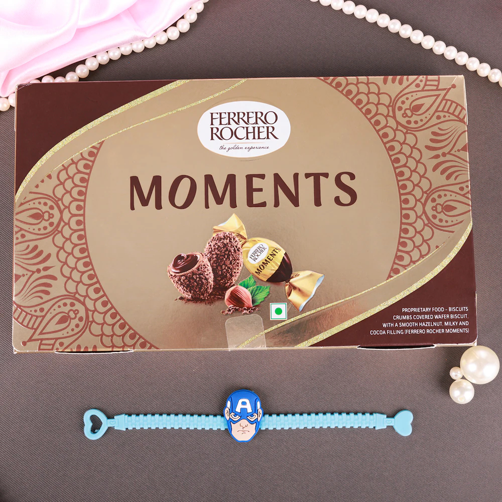  Captan America Kids Rakhi With Chocolate Box