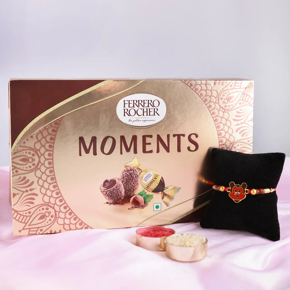  Mickey Mouse Rakhi With Ferrero Rocher Moments Box