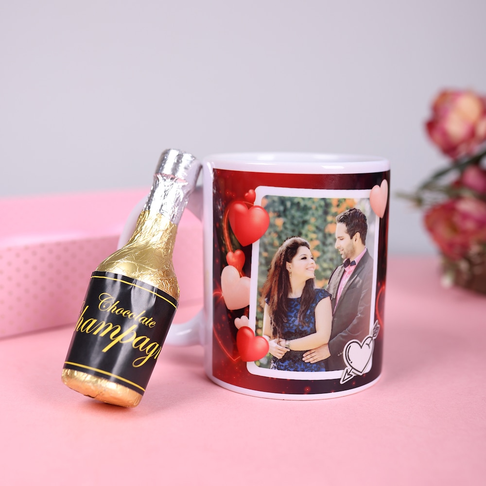  Chocoholic Champagne With Custom Mug