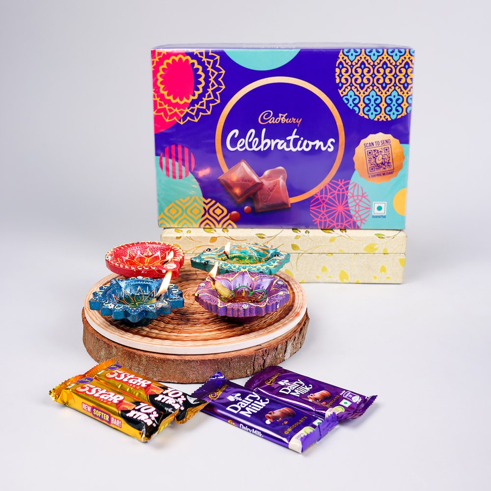  Celebration Pack With Chocolate And Diya Combo