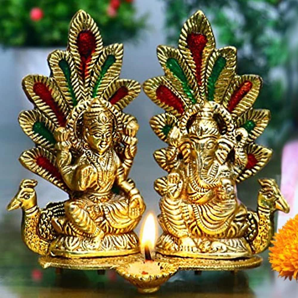  Laxmi Ganesha Religious Idol With Figurine