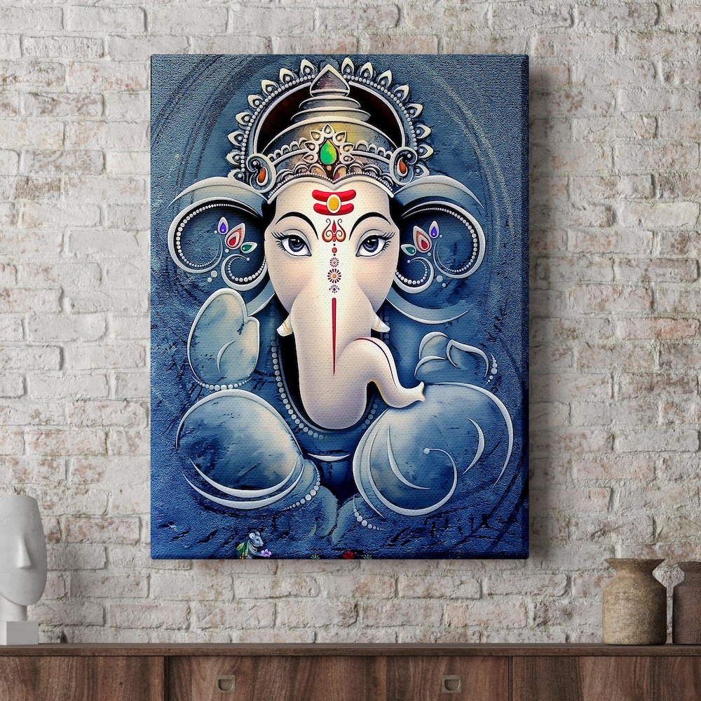  Ganesh Idol Canvas painting