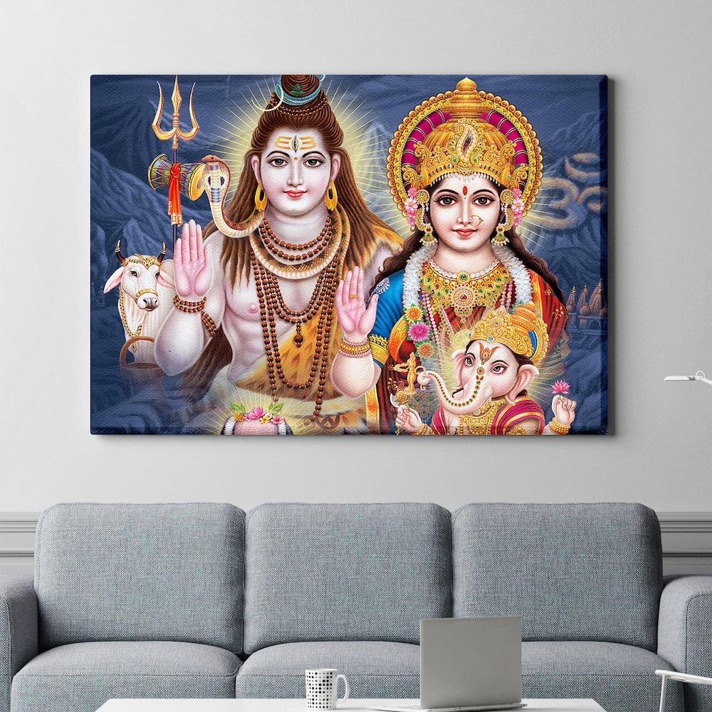  Shiv Parivar Canvas painting