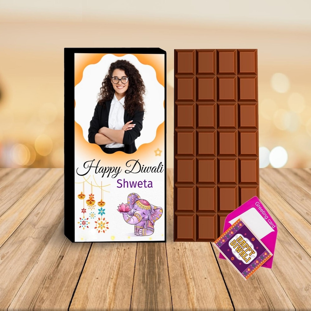  Pretty And Special Personalised Diwali Chocolate Gift For Sister