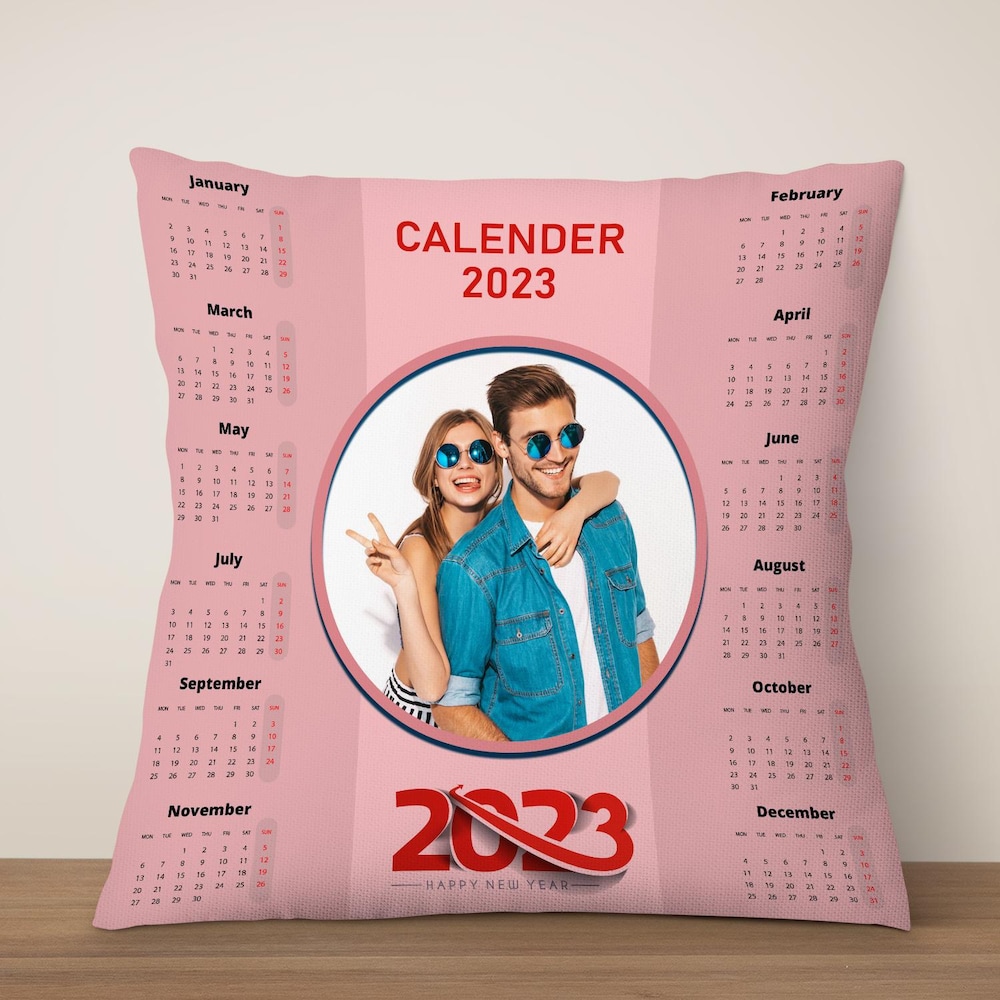  Pink Calendar Customized Cushion