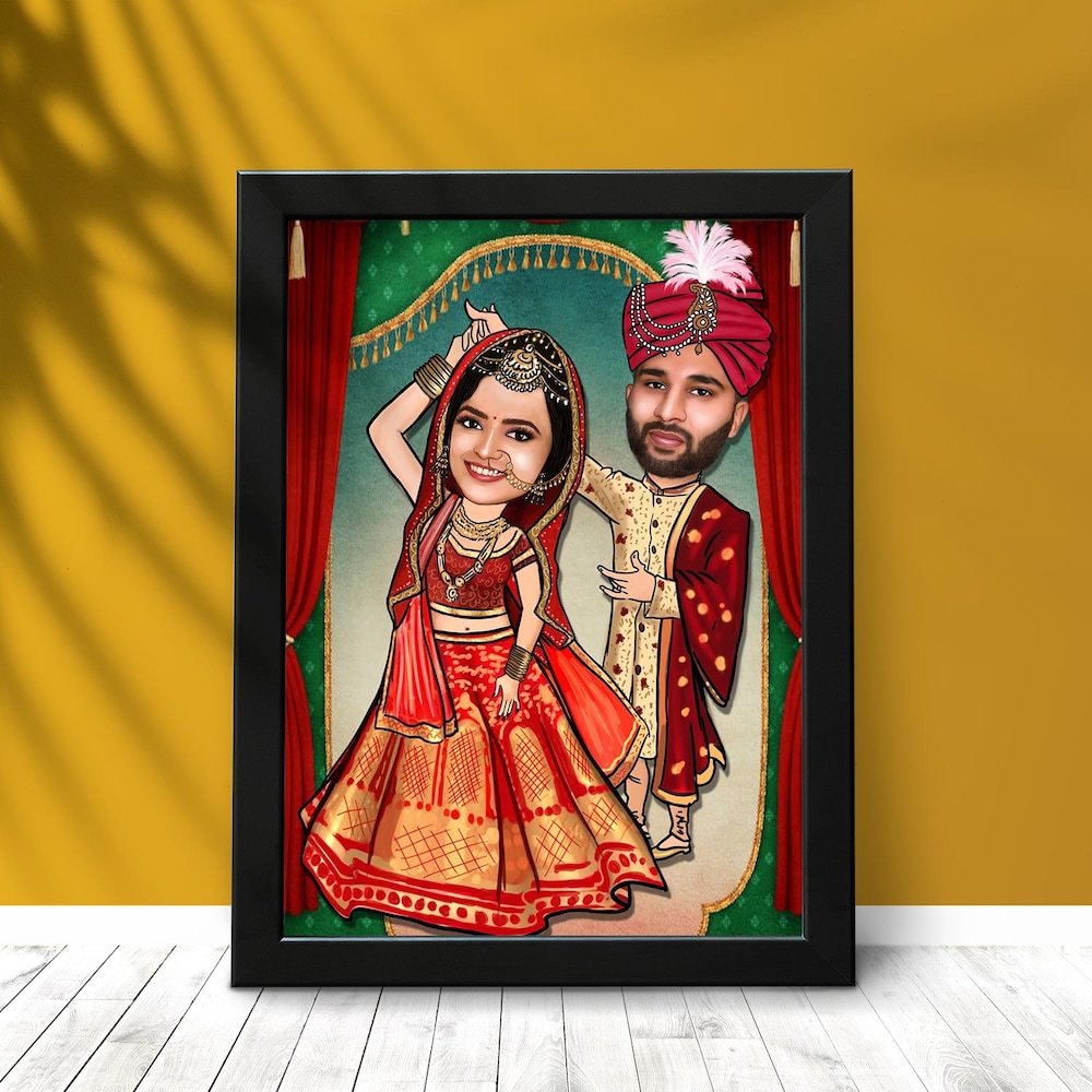  Happy Couple Caricature Art