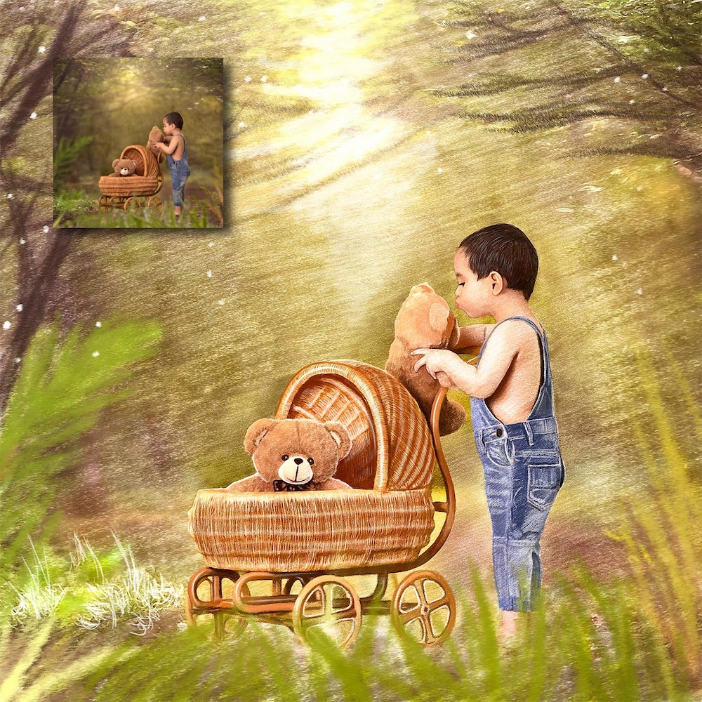  Toddler color Pencil Art