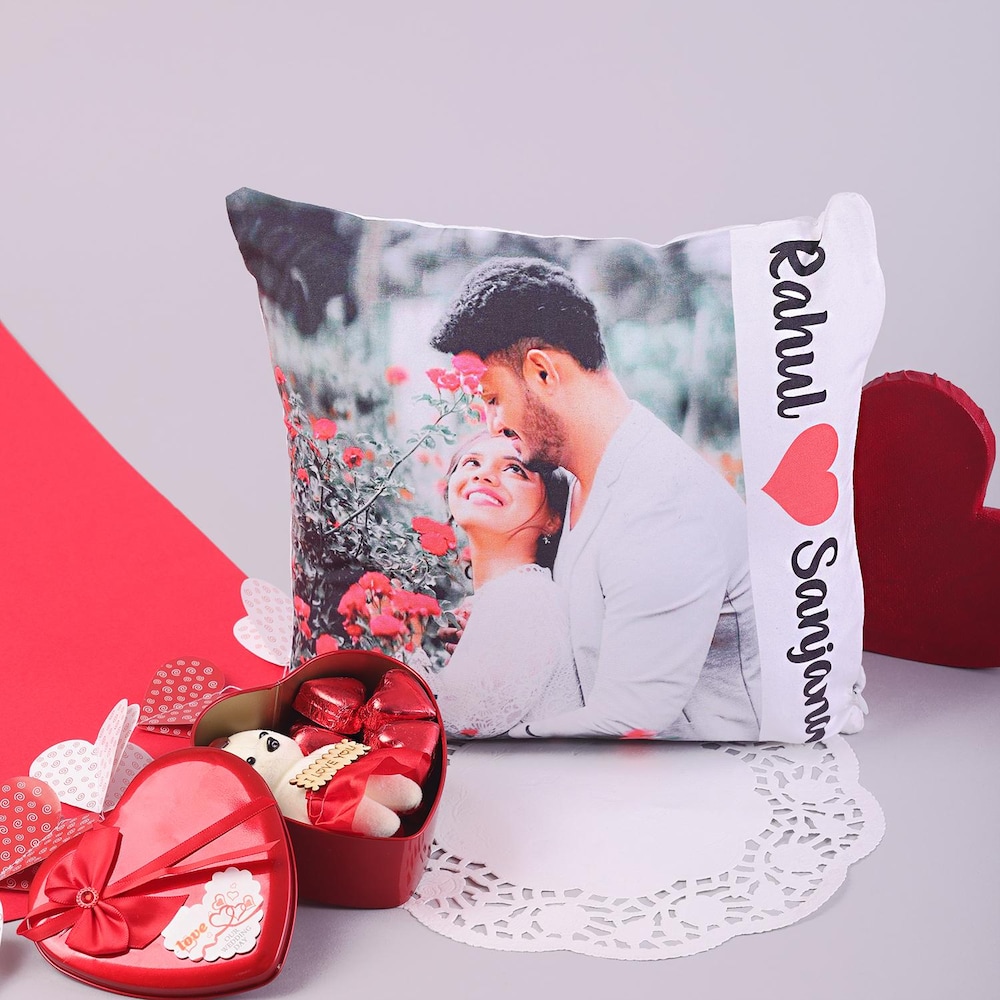  Captivating Personalized Cushion With Teddy Gift Box