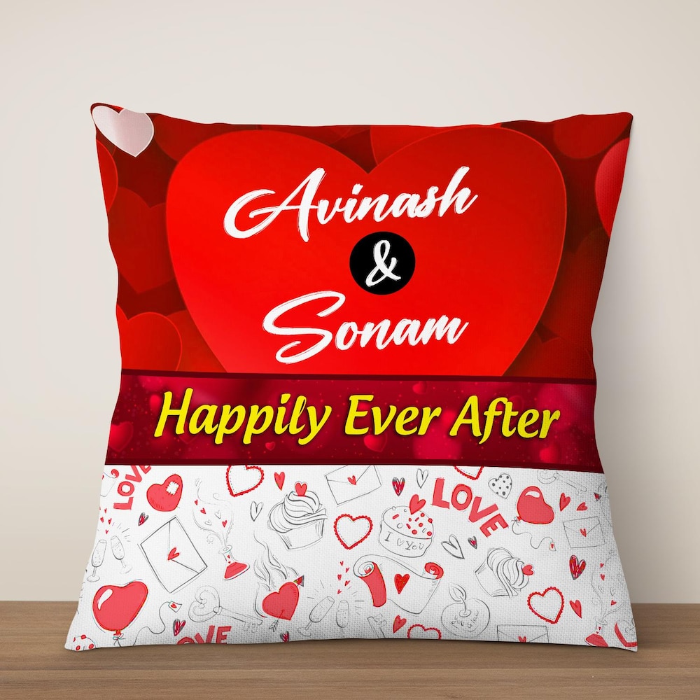  Happily Ever After Personalized Cushion