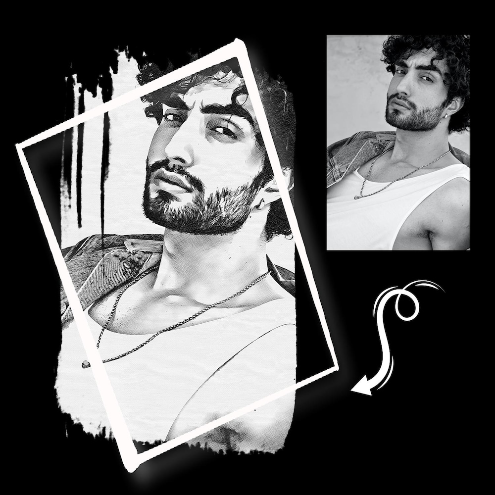  Handsome Hunk Pencil Art