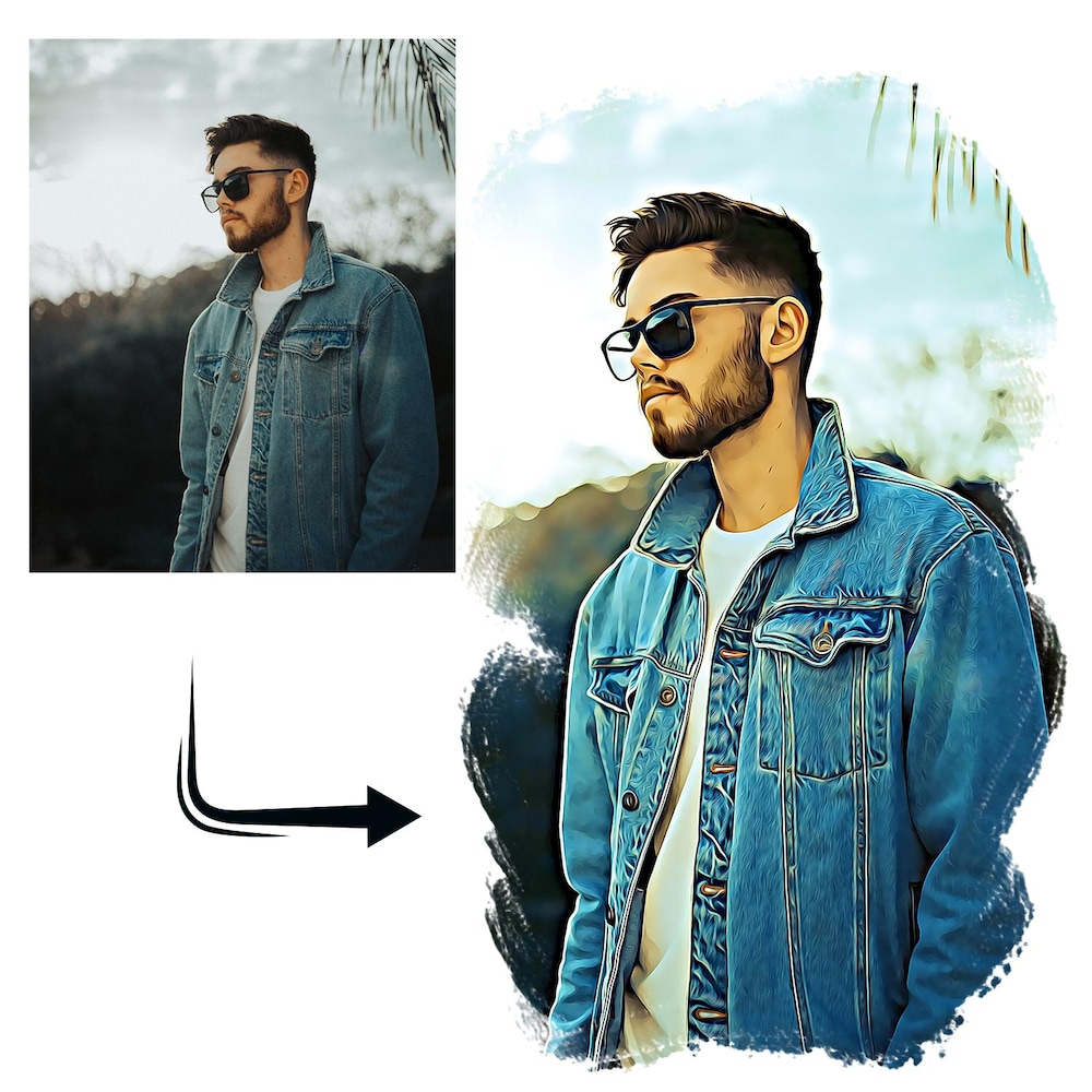  Stylish Guy Oil Painting Art