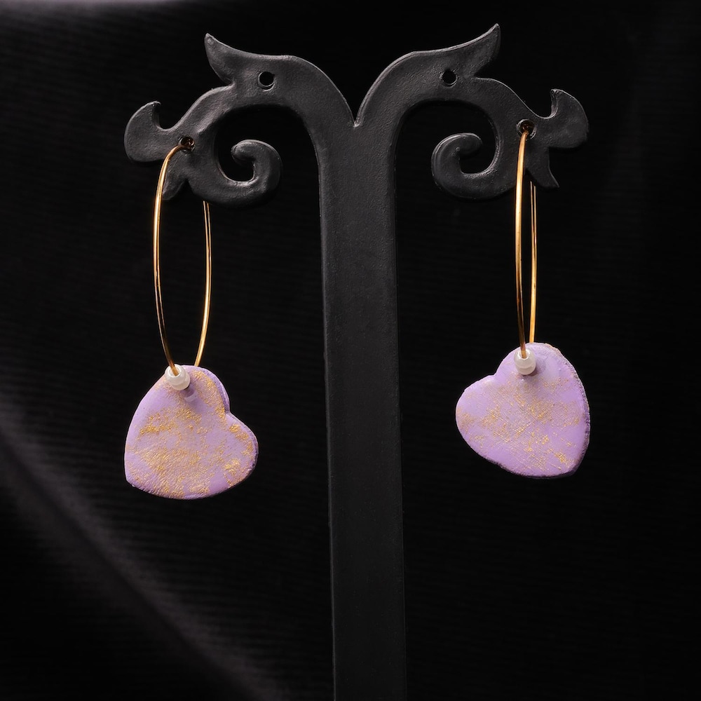  Little Heart Golden Ear Loops