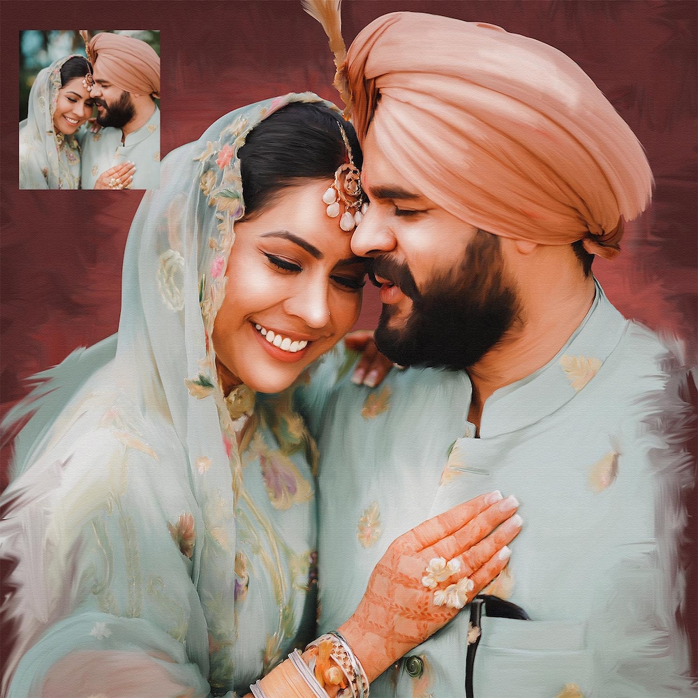  Heavenly Couple Digital Paint Art