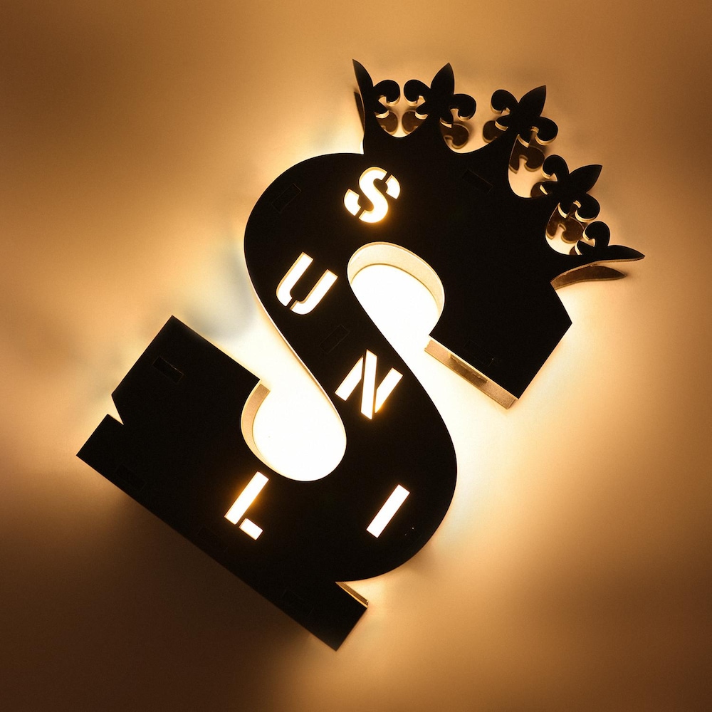  Personalized Glow Wooden Engraved Name Led Lamp