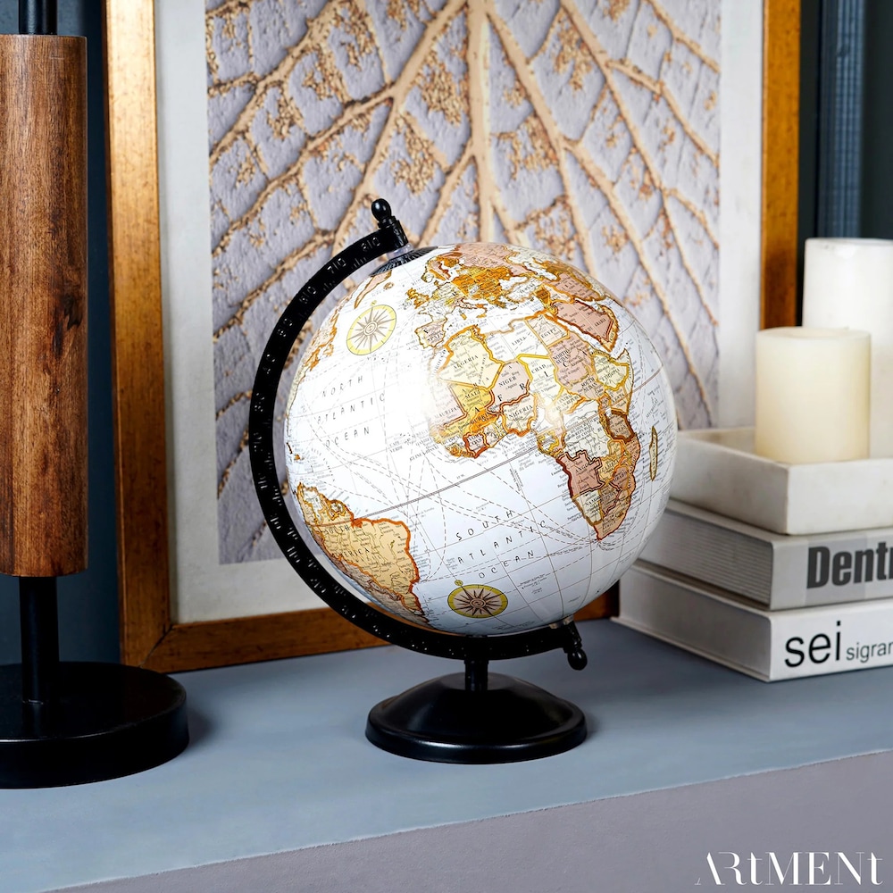  Pearl White Modern Art Globe