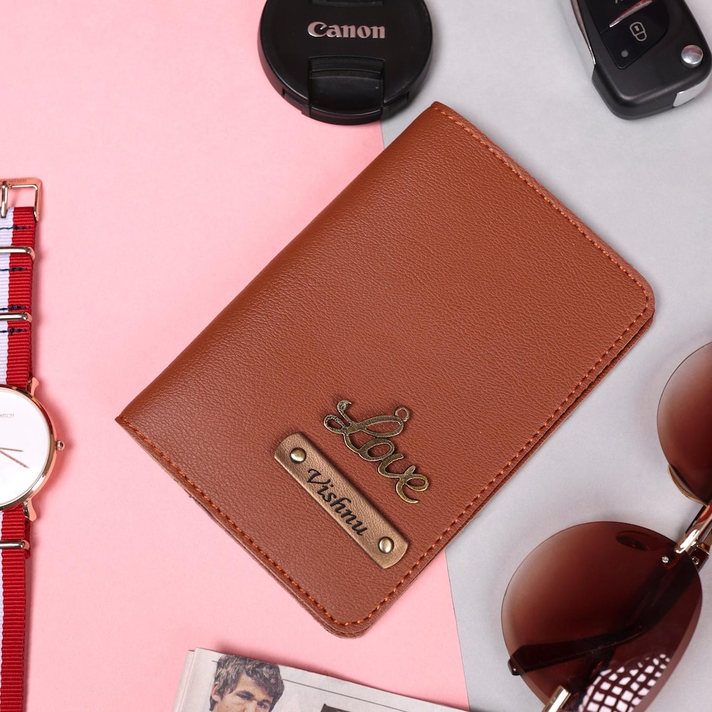  Personalized Tan Passport Cover