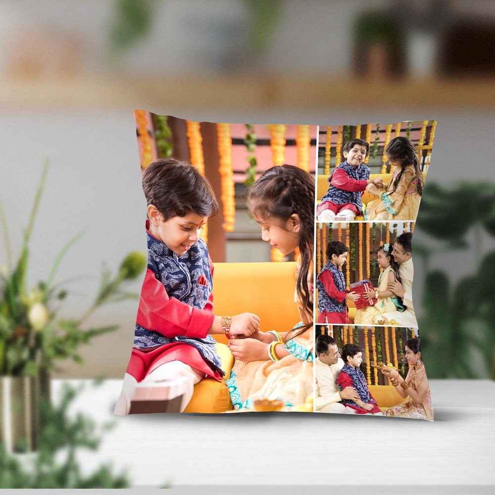  Blissful Raksha Bandhan Personalized Cushion