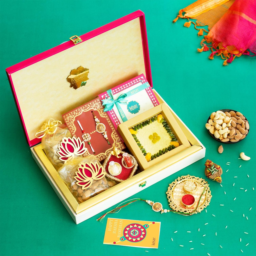  Kaju Katli Cake And Rajputana Rakhi Combo