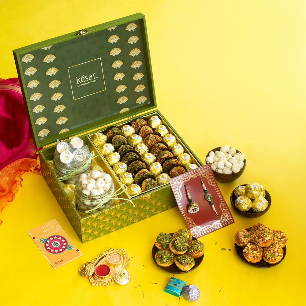  Luscious Chana Badam Laddoo And Rakhi Combo
