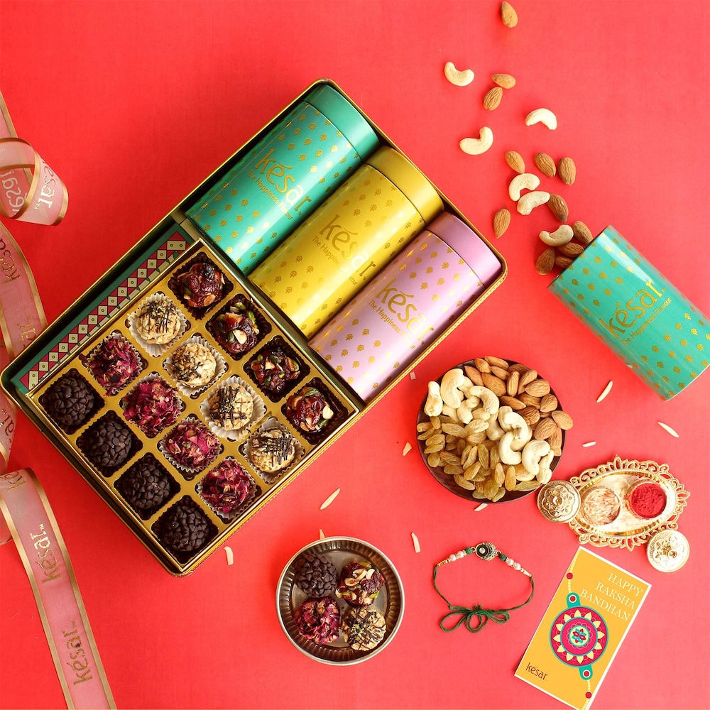  Flavorful Mangolorean Tin Nuts And Rakhi Combo