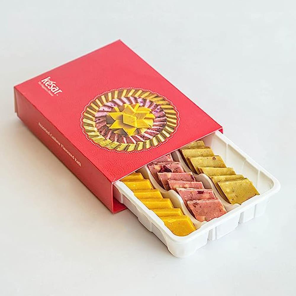  Tempting Kesar Kaju Katli Mithai 400Gm